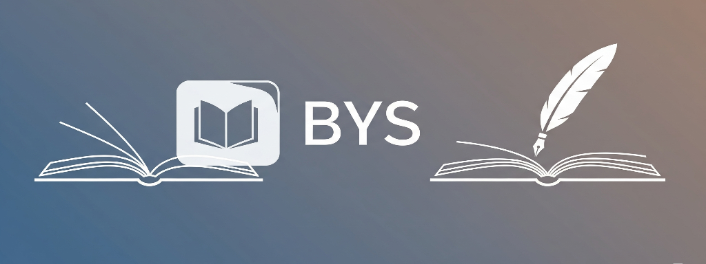Be Your Stories banner with logo between two open books